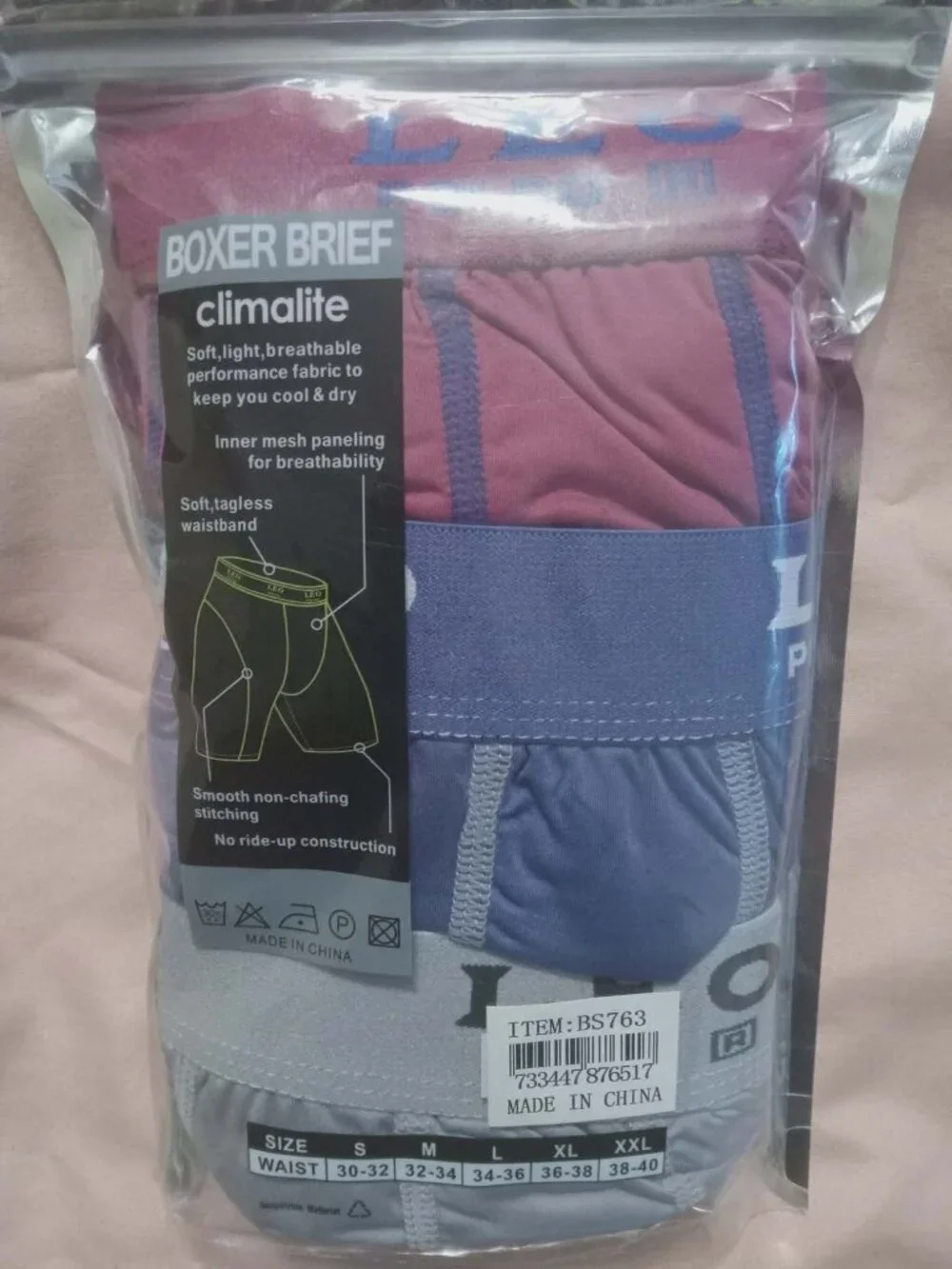 LEO Poldo Performance Underwear, Men Underwear, XXL (38-40)